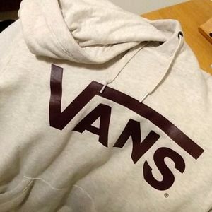 Vans burgundy logo egg white hoodie
